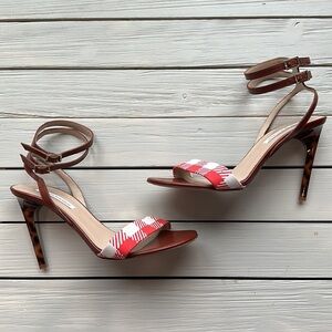 Diane Von Furstenberg Tortoise Shell Stiletto Heels Made in Italy size 10